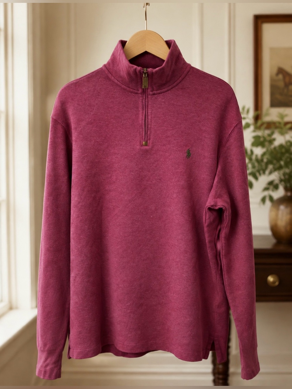 Ralph Lauren size Large 1/4 zip pull-over sweater